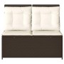 Reclining garden armchair with brown synthetic rattan cushions by , garden benches - Ref: Foro24-368965, Price: 184,79 €, Dis...