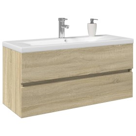 Badezimmermöbel-Set, 2-teilig, aus Keramik und Ingenieurholz von , Badezimmermöbel - Ref: Foro24-3307661, Preis: 299,03 €, Ra...