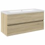 Set de muebles de baño 2 pzas cerámica y madera de ingeniería de , Muebles de baño - Ref: Foro24-3307661, Precio: 292,66 €, D...