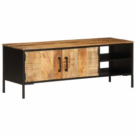 Mueble de TV madera maciza de mango rugosa 110x35x40 cm de , Almacenamiento para CD y DVD - Ref: Foro24-376044, Precio: 201,9...