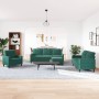 Sofagarnitur mit 4 Teilen, dunkelgrünes Samt und Kissen. von , Sofas - Ref: Foro24-3278363, Preis: 680,92 €, Rabatt: %