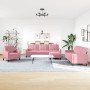 4-piece pink velvet sofa set with cushions by , Sofas - Ref: Foro24-3278444, Price: 715,91 €, Discount: %