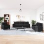 Schwarzes Samt-Sofaset mit 4 Kissenstücken. von , Sofas - Ref: Foro24-3278446, Preis: 775,95 €, Rabatt: %