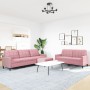 Dreiteiliges Sofaset mit rosa Samtkissen. von , Sofas - Ref: Foro24-3278484, Preis: 571,94 €, Rabatt: %