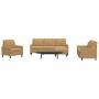 Set of sofas with 4 brown velvet cushions by , Sofas - Ref: Foro24-3278368, Price: 672,38 €, Discount: %