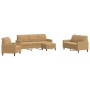 Set of sofas with 4 brown velvet cushions by , Sofas - Ref: Foro24-3278368, Price: 623,99 €, Discount: %