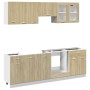 Kitchen furniture set, 8 pieces, engineered wood, Sonoma oak. by , Kitchen cabinets - Ref: Foro24-3307656, Price: 488,95 €, D...