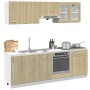 Kitchen furniture set, 8 pieces, engineered wood, Sonoma oak. by , Kitchen cabinets - Ref: Foro24-3307656, Price: 488,95 €, D...