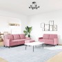 Dreiteiliges Sofaset mit rosa Samtkissen. von , Sofas - Ref: Foro24-3278404, Preis: 543,16 €, Rabatt: %