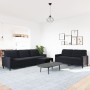 3-piece black velvet sofa set with cushions by , Sofas - Ref: Foro24-3278486, Price: 615,85 €, Discount: %