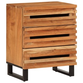 Mesita de noche madera maciza de acacia 50x34x62 cm de , Mesitas de noche - Ref: Foro24-377482, Precio: 120,99 €, Descuento: %