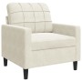 4-piece cream velvet sofa set with cushions by , Sofas - Ref: Foro24-3278389, Price: 701,29 €, Discount: %