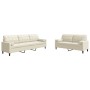 2-piece cream velvet sofa set with cushions by , Sofas - Ref: Foro24-3278499, Price: 538,91 €, Discount: %