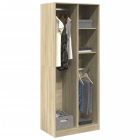 Armario de madera de ingeniería roble Sonoma 80x50x200 cm de , Armarios roperos - Ref: Foro24-3307758, Precio: 177,99 €, Desc...