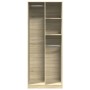 Engineered wood wardrobe in Sonoma oak, 80x50x200 cm. by , Wardrobes - Ref: Foro24-3307758, Price: 177,63 €, Discount: %