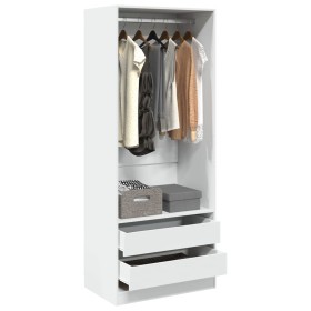 Engineered wood white wardrobe 80x50x200 cm by , Wardrobes - Ref: Foro24-3307747, Price: 194,48 €, Discount: %