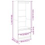 Weißer Schrank aus Holzwerkstoff 80x50x200 cm von , Kleiderschränke - Ref: Foro24-3307747, Preis: 194,99 €, Rabatt: %