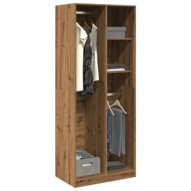 Handgefertigter Eichenholz-Schrank aus Ingenieurholz, 80x50x200 cm. von , Kleiderschränke - Ref: Foro24-3307764, Preis: 177,6...