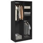 Armario de madera contrachapada negro 100x50x200 cm de , Armarios roperos - Ref: Foro24-3307766, Precio: 205,19 €, Descuento: %