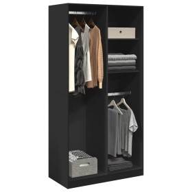 Black plywood wardrobe 100x50x200 cm by , Wardrobes - Ref: Foro24-3307766, Price: 203,03 €, Discount: %