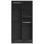 Armario de madera contrachapada negro 100x50x200 cm de , Armarios roperos - Ref: Foro24-3307766, Precio: 203,03 €, Descuento: %