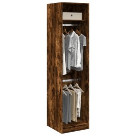 Engineered wood smoked oak wardrobe 50x50x200 cm by , Wardrobes - Ref: Foro24-3307787, Price: 132,99 €, Discount: %