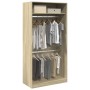 Schrank aus Sperrholz in Eiche Sonoma Farbe, 100x50x200 cm. von , Kleiderschränke - Ref: Foro24-3307803, Preis: 177,40 €, Rab...