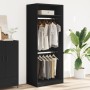 Armario de madera de ingeniería negro 80x50x200 cm de , Armarios roperos - Ref: Foro24-3307793, Precio: 172,03 €, Descuento: %