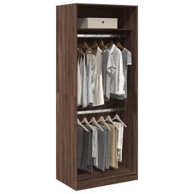 Armario madera de ingeniería color roble marrón 80x50x200 cm de , Armarios roperos - Ref: Foro24-3307798, Precio: 170,99 €, D...