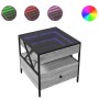 Coffee table with Infinity LED gray Sonoma 50x50x51 cm by , Coffee table - Ref: Foro24-847715, Price: 131,44 €, Discount: %