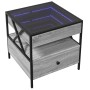 Coffee table with Infinity LED gray Sonoma 50x50x51 cm by , Coffee table - Ref: Foro24-847715, Price: 131,44 €, Discount: %