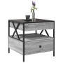 Coffee table with Infinity LED gray Sonoma 50x50x51 cm by , Coffee table - Ref: Foro24-847715, Price: 131,44 €, Discount: %