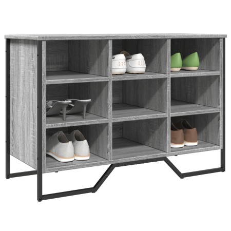 Zapatero de madera de ingeniería gris Sonoma 90x38x61,5 cm de , Zapateros y organizadores de calzado - Ref: Foro24-848647, Pr...