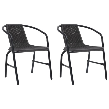 Gartenstühle 2 Einheiten Kunststoff Rattan und Stahl 110 kg von vidaXL, Gartenstühle - Ref: Foro24-312494, Preis: 72,99 €, Ra...