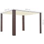 Gazebo with synthetic rattan roof 300x300x200 cm in brown and cream by , Tents and gazebos - Ref: Foro24-44816, Price: 361,08...