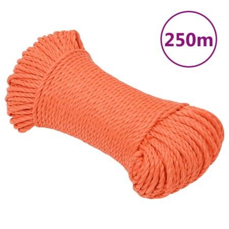 Cuerda de trabajo polipropileno naranja 8 mm 250 m de , Sogas y cuerdas metálicas - Ref: Foro24-152931, Precio: 49,99 €, Desc...