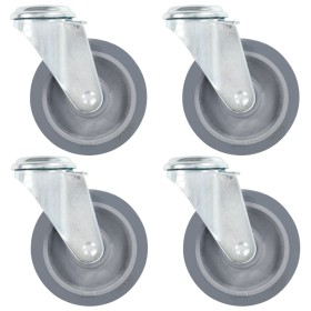 Swivel wheels with pin hole 4 units 100 mm by , Material handling - Ref: Foro24-143426, Price: 26,22 €, Discount: %