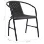 Gartenstühle 2 Einheiten Kunststoff Rattan und Stahl 110 kg von vidaXL, Gartenstühle - Ref: Foro24-312494, Preis: 74,03 €, Ra...