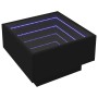 Mesa de centro con LED madera de ingeniería negro 50x50x30 cm de , Mesas de centro - Ref: Foro24-847505, Precio: 111,72 €, De...