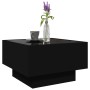 Mesa de centro con LED madera de ingeniería negro 50x50x30 cm de , Mesas de centro - Ref: Foro24-847505, Precio: 111,72 €, De...