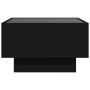 Mesa de centro con LED madera de ingeniería negro 50x50x30 cm de , Mesas de centro - Ref: Foro24-847505, Precio: 111,72 €, De...