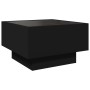 LED center table made of black engineered wood, 50x50x30 cm. by , Coffee table - Ref: Foro24-847505, Price: 111,72 €, Discoun...