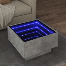 Mittel- und LED-Tisch aus grauem Beton-Ingenieurholz, 50x50x30 cm. von , Couchtisch - Ref: Foro24-847507, Preis: 108,15 €, Ra...