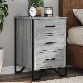 Bedside table made of gray Sonoma engineered wood, measuring 40x41x60 cm. by , Nightstands - Ref: Foro24-848527, Price: 81,30...