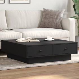 Black plywood coffee table 90x90x28 cm by , Coffee table - Ref: Foro24-848088, Price: 127,99 €, Discount: %