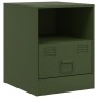 Bedside table in olive green steel, 34.5x39x44 cm by , Nightstands - Ref: Foro24-841759, Price: 64,99 €, Discount: %