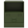 Bedside table in olive green steel, 34.5x39x44 cm by , Nightstands - Ref: Foro24-841759, Price: 64,99 €, Discount: %