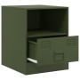 Bedside table in olive green steel, 34.5x39x44 cm by , Nightstands - Ref: Foro24-841759, Price: 64,99 €, Discount: %