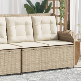 Garden reclining armchair with beige synthetic rattan cushions by , garden benches - Ref: Foro24-368941, Price: 206,22 €, Dis...