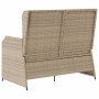 Sillón reclinable de jardín con cojines ratán sintético beige de , Bancos de jardín - Ref: Foro24-368941, Precio: 206,99 €, D...